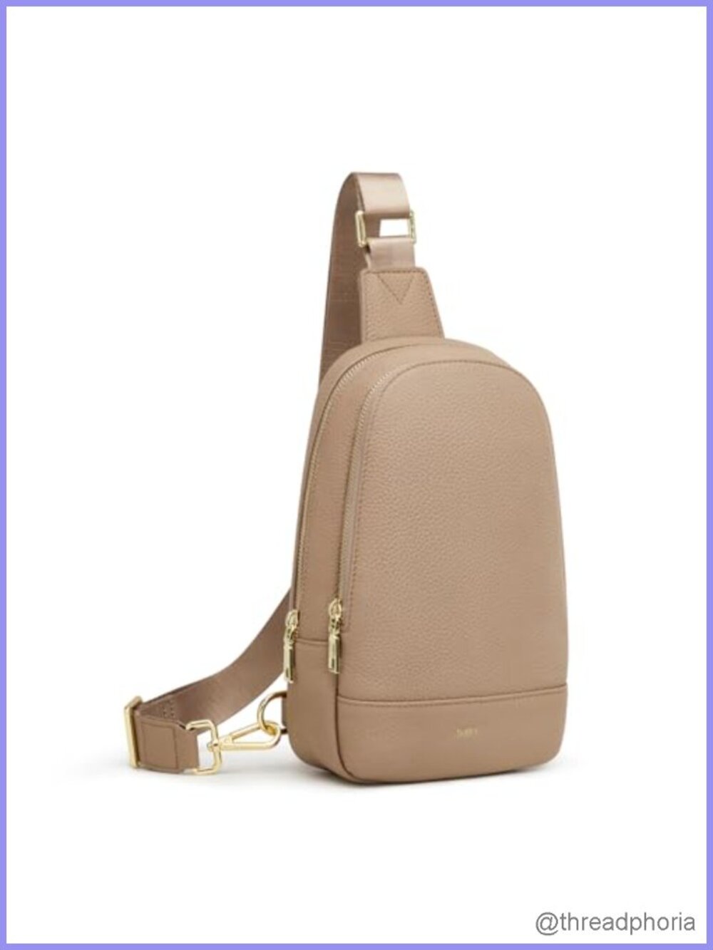 Top Grain Pebbled Cowhide Leather Sling Crossbody Bag RFID